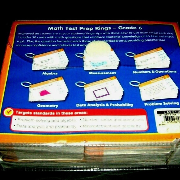 Lakeshore Math Test Prep Rings Grade 6 - Picture 2 of 3